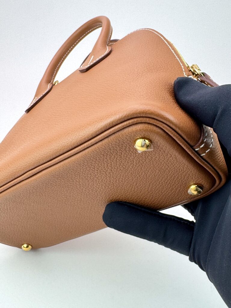 Hermes Mini Bolide Evercolor Gold Gold Hardware Preowned U Stamp