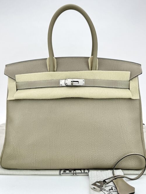 Hermes Birkin 35 Retourne Togo Trench Palladium Hardware Square O