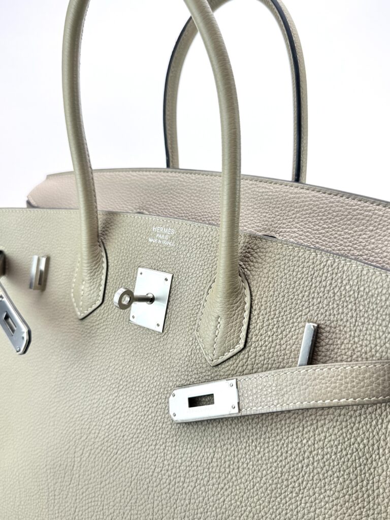 Hermes Birkin 35 Retourne Togo Trench Palladium Hardware Square O