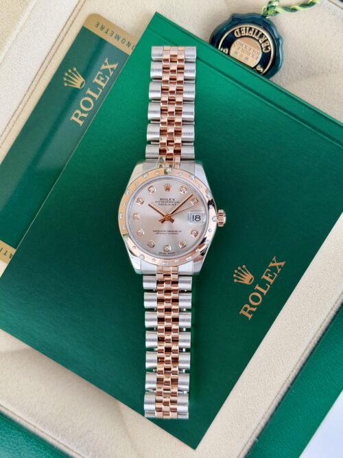 Rolex Datejust 31mm Silver Diamond Domed Jubilee Preowned Open Date 178341