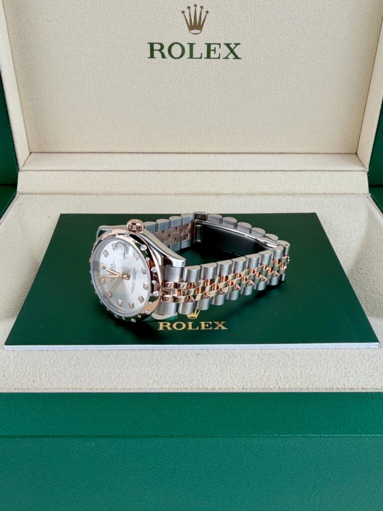 Rolex Datejust 31mm Silver Diamond Domed Jubilee Preowned Open Date 178341