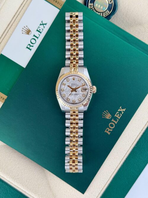Rolex Datejust 26mm Meteorite Diamond Fluted Jubilee Preowned 179173