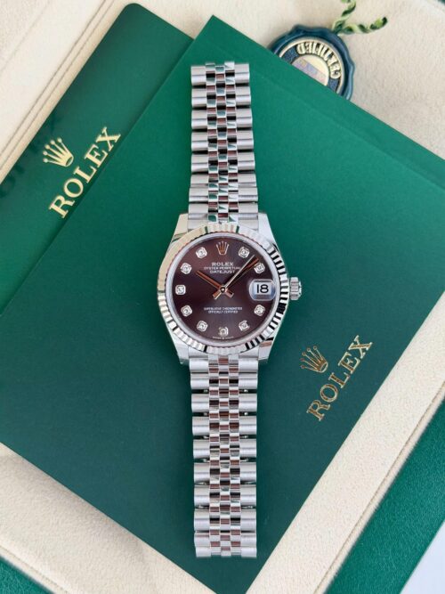 Rolex Datejust 31mm UNWORN 2026 Dark Grey Rhodium Diamond Fluted Jubilee 278274