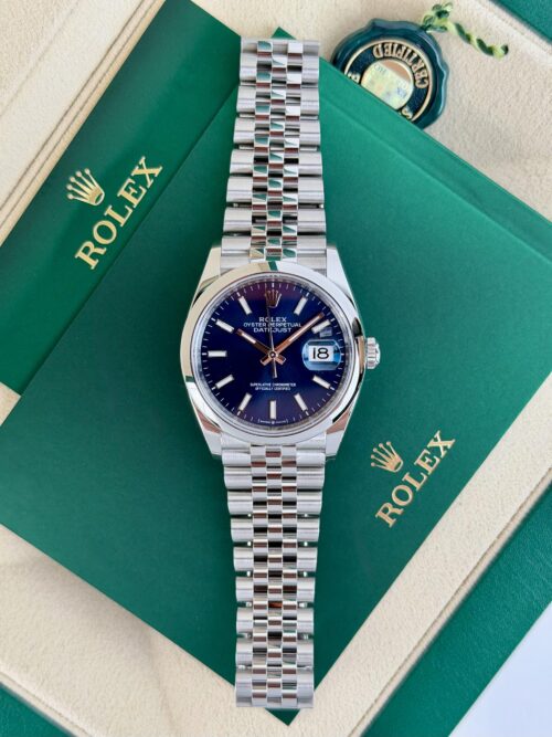 Rolex Datejust 36mm UNWORN 2026 Blue Index Smooth Jubilee 126200