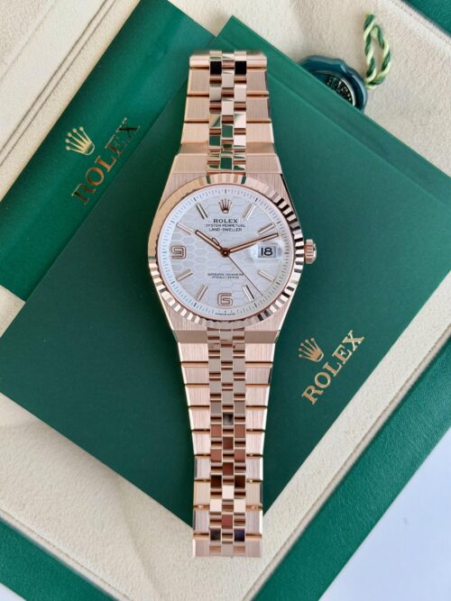 Rolex Land-Dweller 40mm UNWORN 2026 White Honeycomb Fluted Flat Jubilee 127335