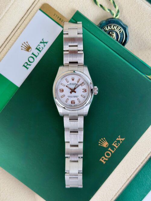 Rolex Oyster Perpetual 26mm 2016 White Index Smooth Oyster Preowned 176200