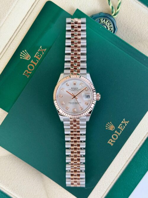 Rolex Datejust 31mm UNWORN 2026 Silver Diamond Fluted Oyster 278271
