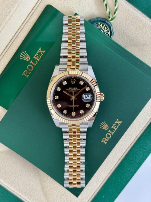 Rolex Datejust 41mm UNWORN 2026 Black Diamond Fluted Jubilee 126333