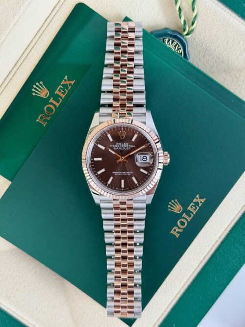 Rolex Datejust 36mm UNWORN 2026 Chocolate Brown Index Fluted Jubilee 126231