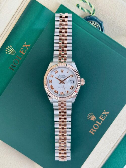 Rolex Datejust 28mm UNWORN 2026 White Roman Fluted Jubilee 279171