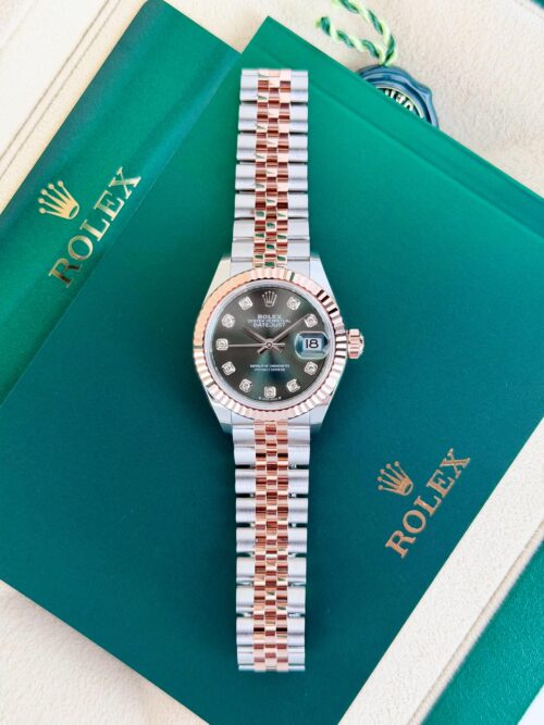 Rolex Datejust 28mm UNWORN 2026 Olive Green Diamond Fluted Jubilee 279171