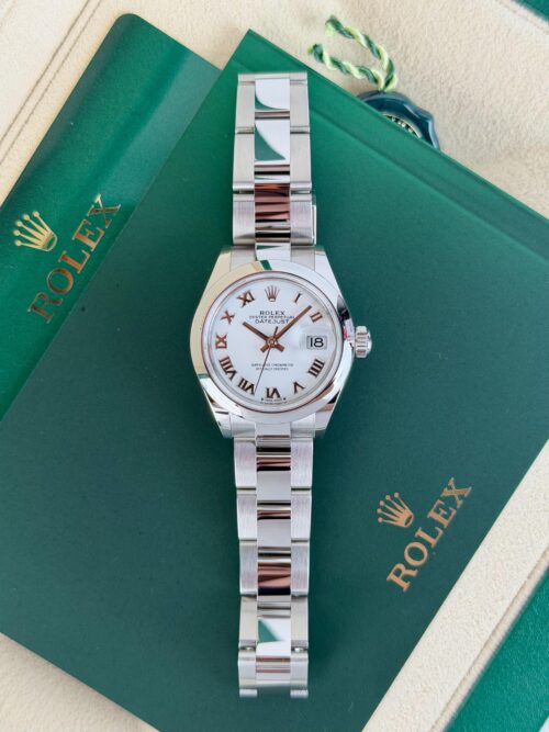 Rolex Datejust 28mm UNWORN 2026 White Roman Smooth Oyster 279160