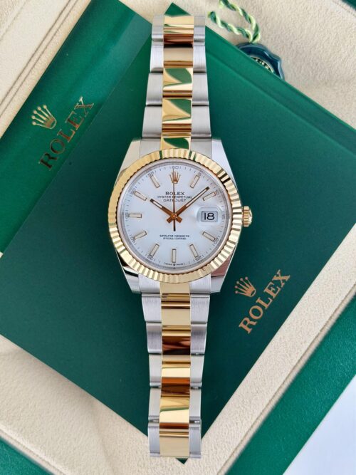 Rolex Datejust 41mm UNWORN 2026 White Index Dial Fluted Bezel Oyster 126333