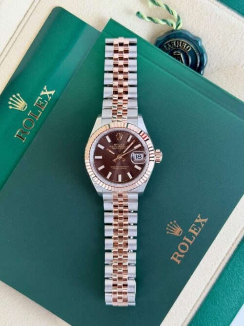 Rolex Datejust 28mm UNWORN 2026 Chocolate Brown Index Fluted Jubilee 279171
