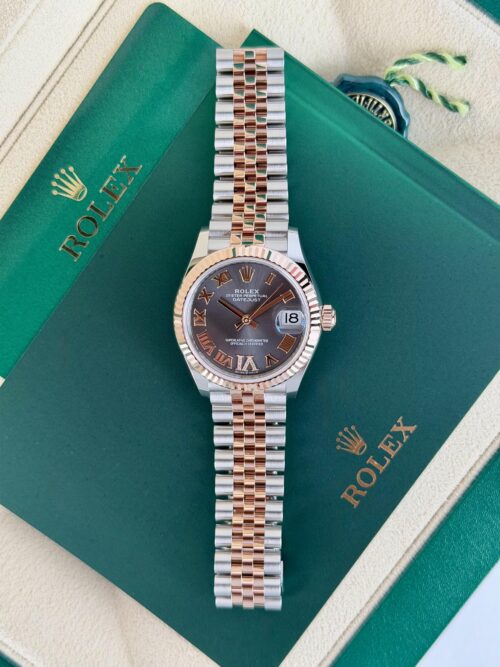 Rolex Datejust 31mm UNWORN 2026 Rhodium Grey Roman Diamond Fluted Jubilee 278271