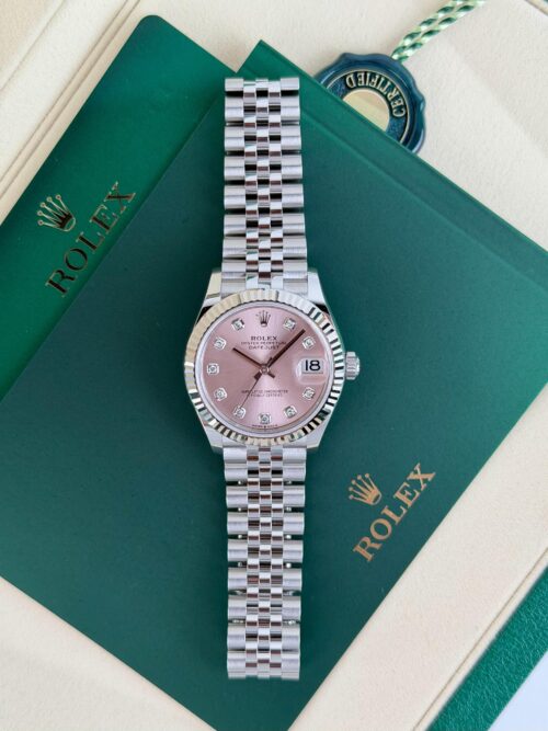 Rolex Datejust 31mm UNWORN 2026 Pink Diamond Fluted Jubilee 278274