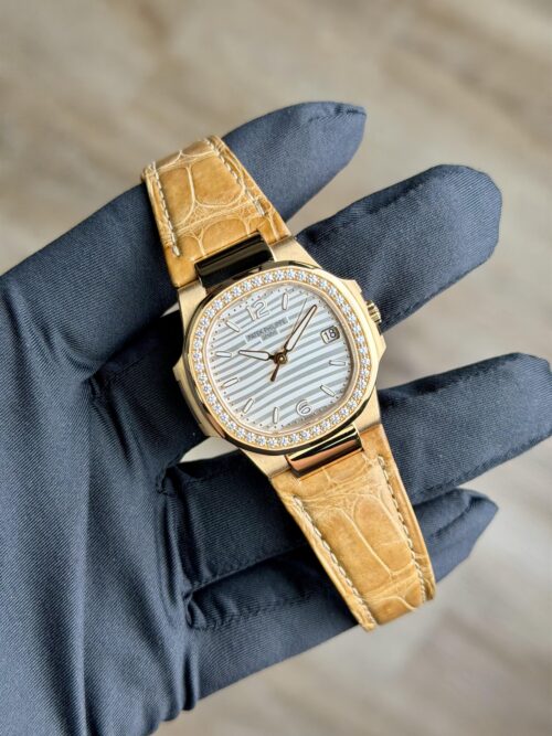 Patek Philippe Nautilus 2017 White Index Diamond Bezel Strap 7010R-011