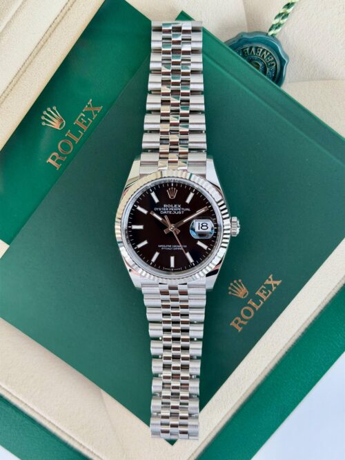 Rolex Datejust 36mm UNWORN 2026 Black Index Fluted Jubilee 126234