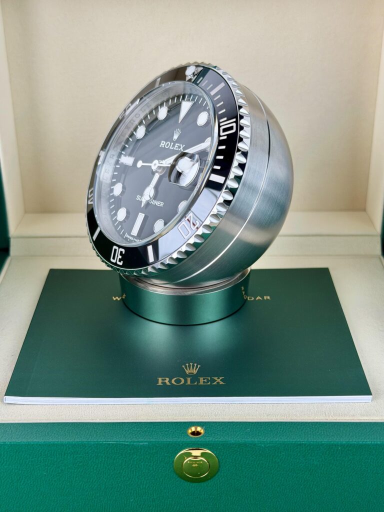 Rolex Submariner Date Desk Clock UNWORN 2026 80mm Black Lacquer 909010LN