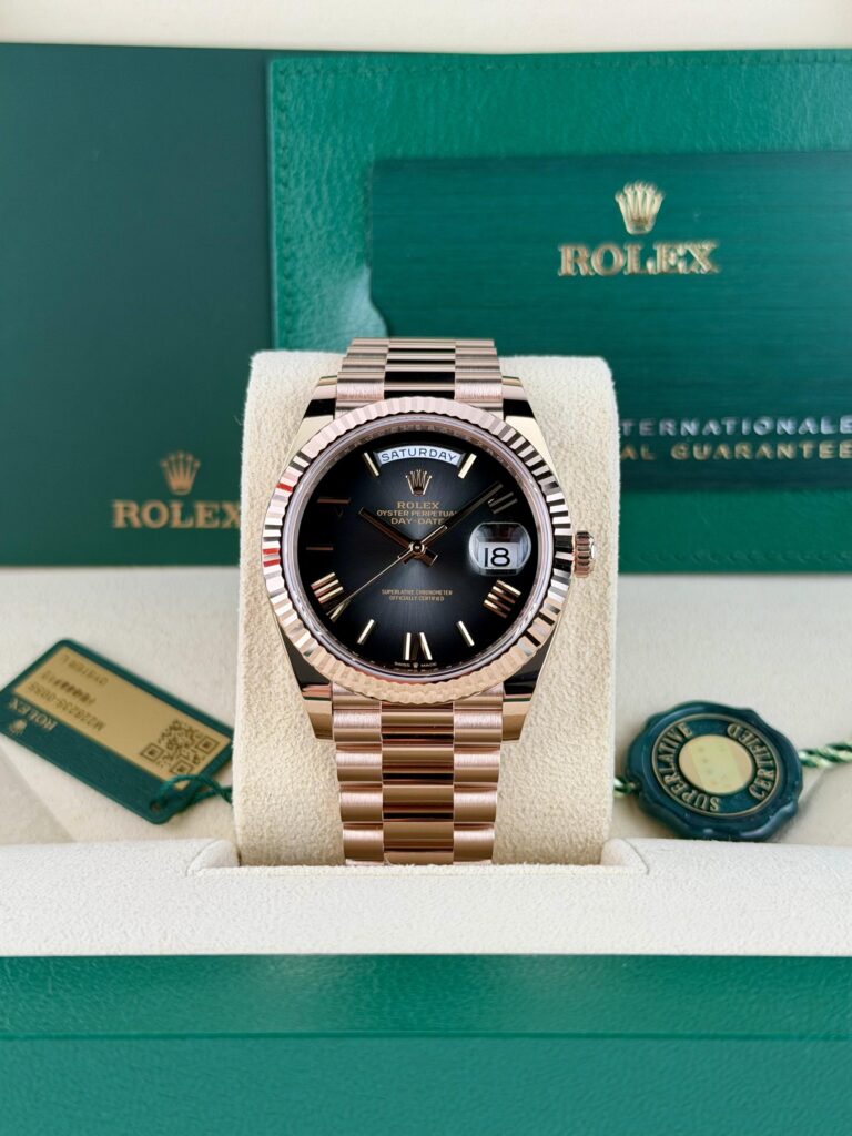 Rolex Day-date 40mm UNWORN 2026 Slate Grey Ombre Roman Fluted President 228235