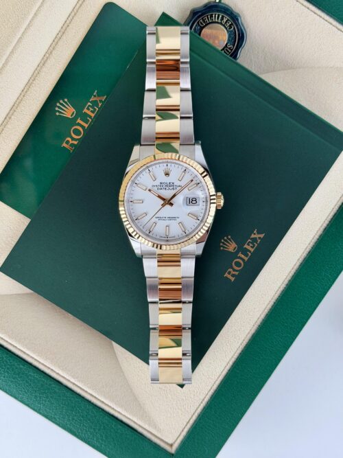 Rolex Datejust 36mm UNWORN 2026 White Index Fluted Oyster 126233