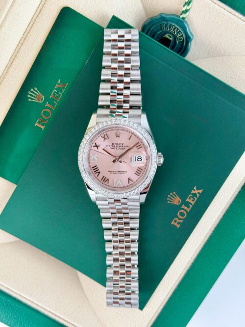 Rolex Datejust 36mm UNWORN 2026 Pink Roman VIIX Diamond Jubilee 126284RBR