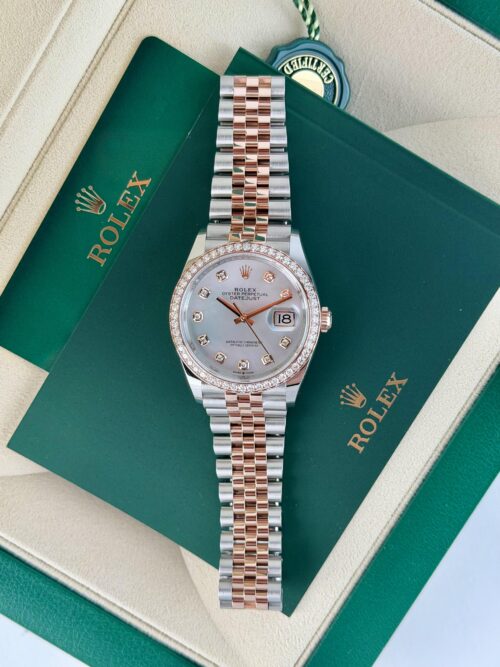 Rolex Datejust 36mm UNWORN 2026 MOP Pearl Diamond Bezel Jubilee 126281RBR