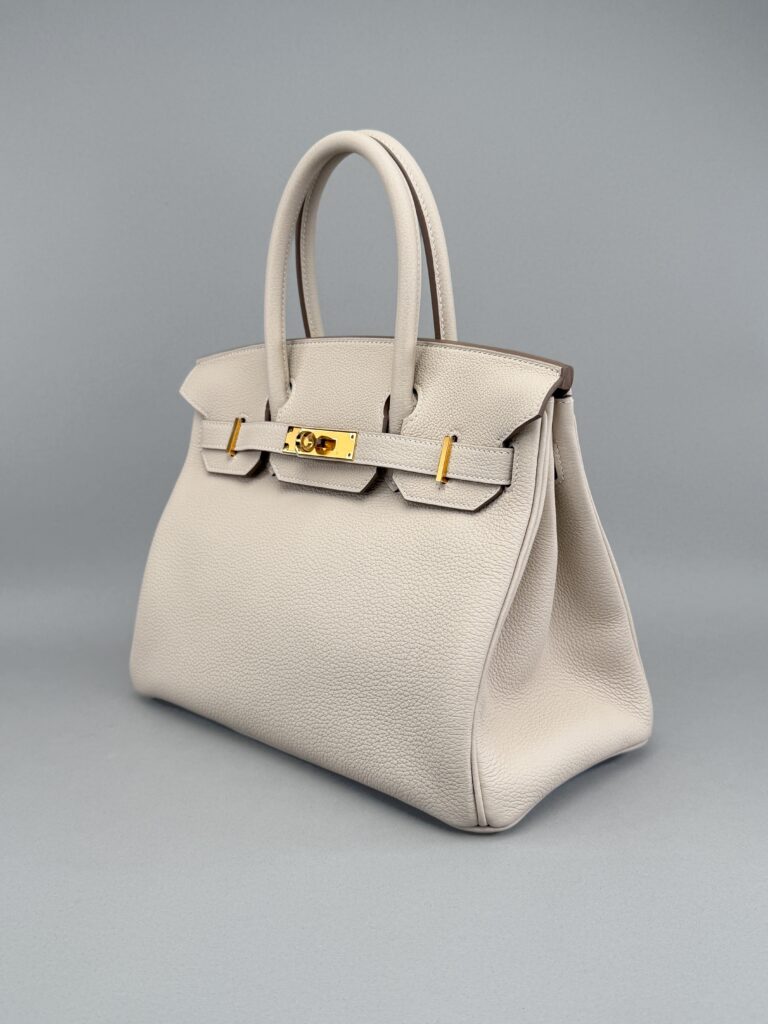 Hermes Birkin 30 Retourne Togo Craie Gold Hardware K Stamp 2025