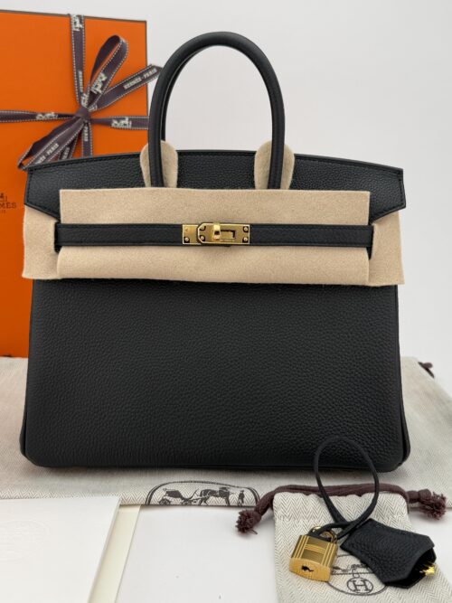 Hermes Birkin 25 Retourne Togo Black/Noir Gold Hardware G Stamp 2026