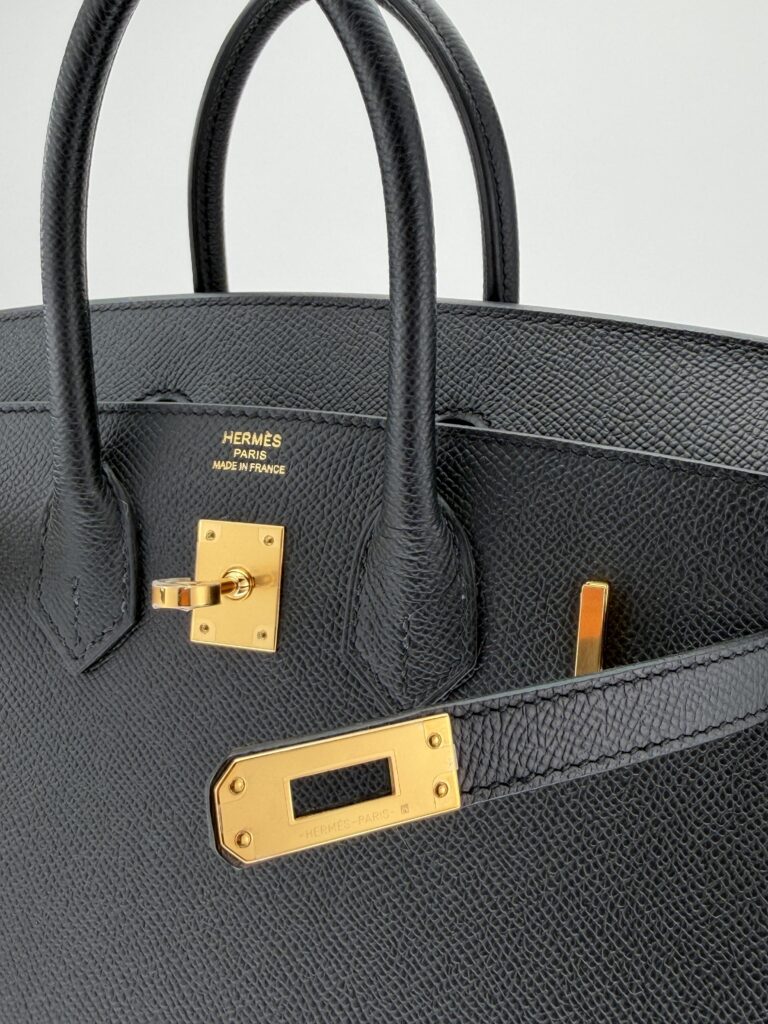 Hermes Birkin 25 Sellier Epsom Black/Noir Gold Hardware W Stamp 2024