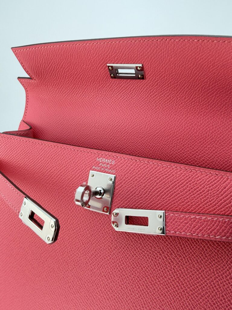 Hermes Kelly 25 Sellier Epsom Rose Azalee Pink Palladium Hardware K Stamp 2025