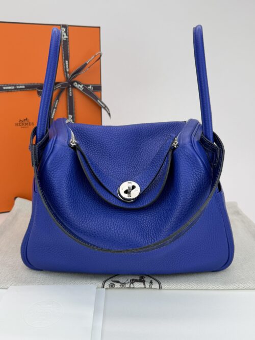 Hermes Lindy 26 Retourne Touch Alligator Blue Electric Palladium Z Stamp
