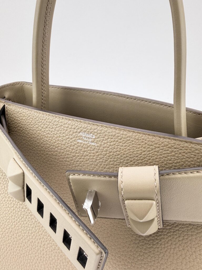 Hermes Medor Togo Beige Marfa Palladium Hardware K Stamp Unworn