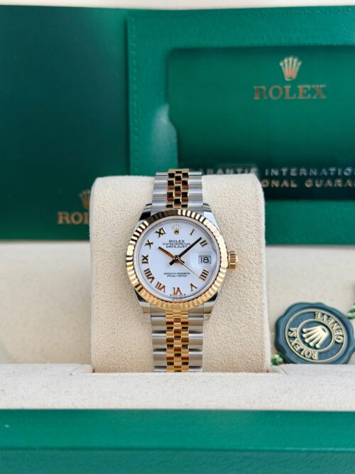 Rolex Datejust 28 White Roman Fluted Jubilee 2026 Unworn 279173