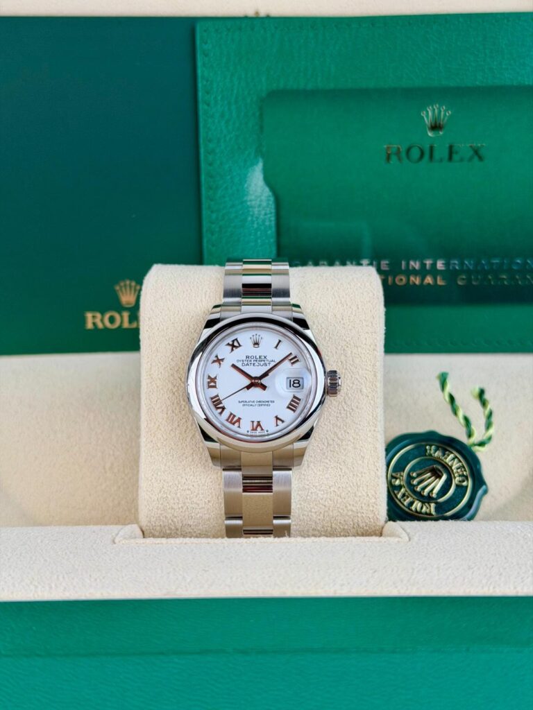 Rolex Datejust 28mm UNWORN 2026 White Roman Smooth Oyster 279160