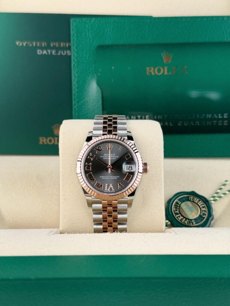 Rolex Datejust 31mm UNWORN 2026 Rhodium Grey Roman Diamond Fluted Jubilee 278271