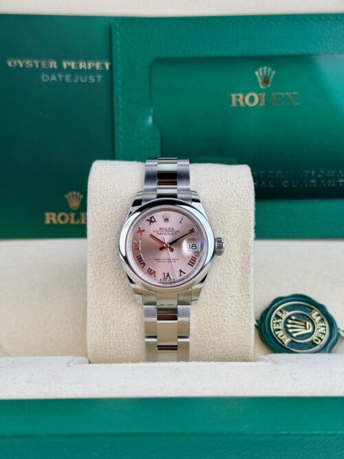 Rolex Datejust 28 Pink Roman Smooth Oyster 2026 Unworn 279160
