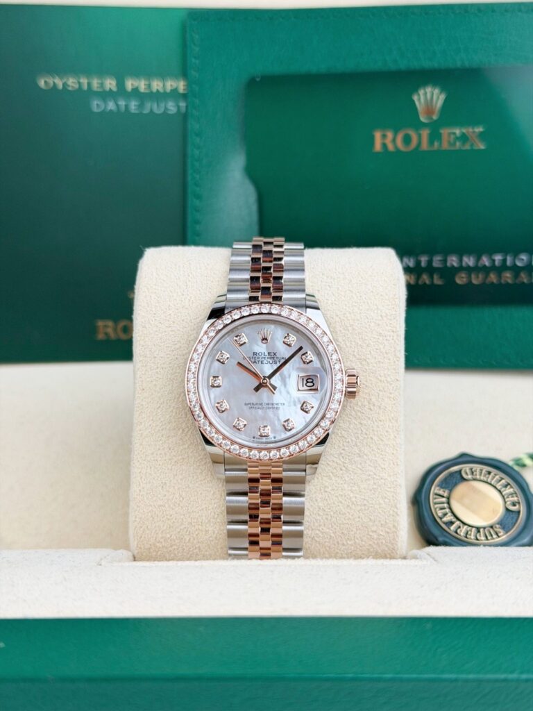 Rolex Datejust 28mm UNWORN 2026 MOP Pearl Diamond Bezel Jubilee 279381RBR