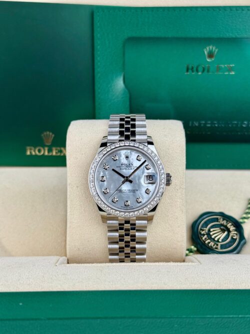 Rolex Datejust 31mm UNWORN 2026 MOP Pearl Diamond Bezel Jubilee 278384RBR