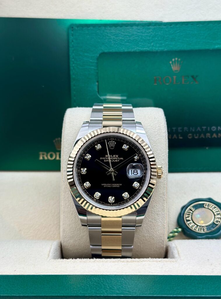 Rolex Datejust 41mm UNWORN 2026 Black Diamond Fluted Oyster 126333