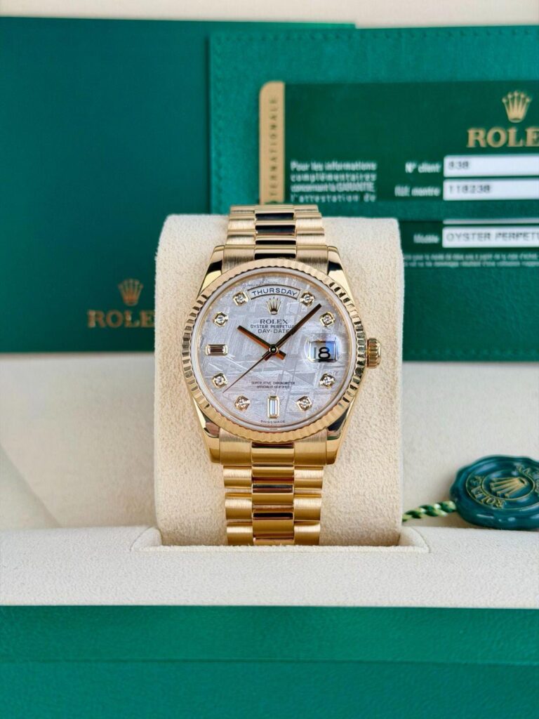 Rolex Day-Date 36mm 2011 Meteorite Diamond Fluted President 118238