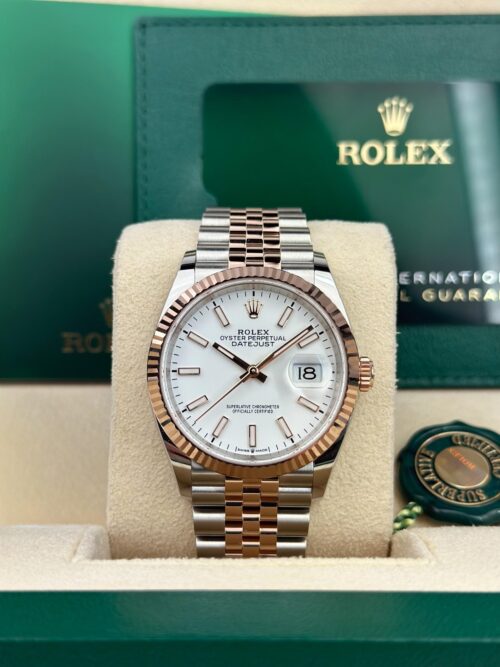 Rolex Datejust 36mm UNWORN 2026 White Index Fluted Bezel Jubilee 126231