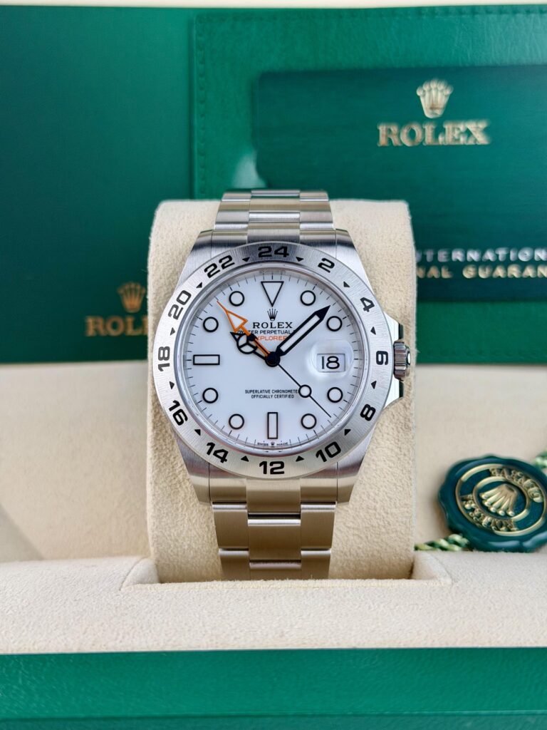Rolex Explorer II UNWORN 2026 White Polar Steel Bezel 42mm Oyster Wood 226570