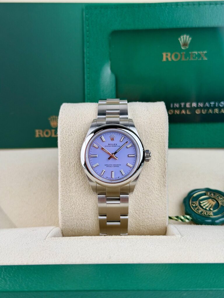 Rolex Oyster Perpectual 28mm UNWORN 2026 Lavender Index Smooth Oyster 276200