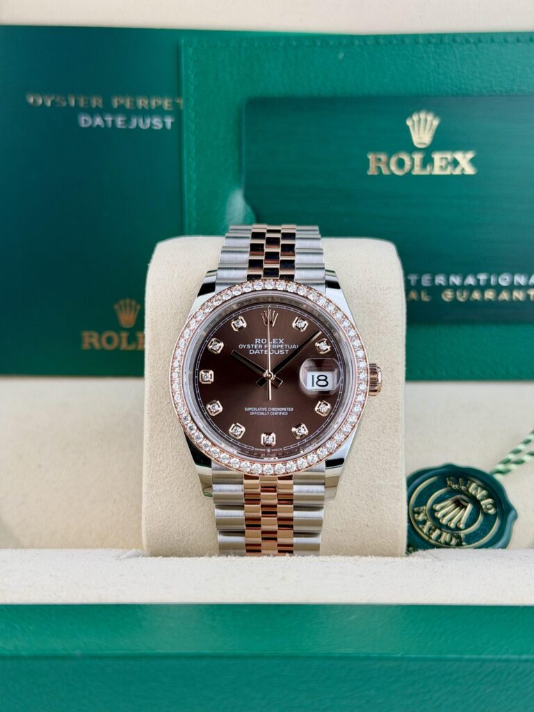 Rolex Datejust 36mm UNWORN 2026 Chocolate Brown Diamond Bezel Jubilee 126281RBR