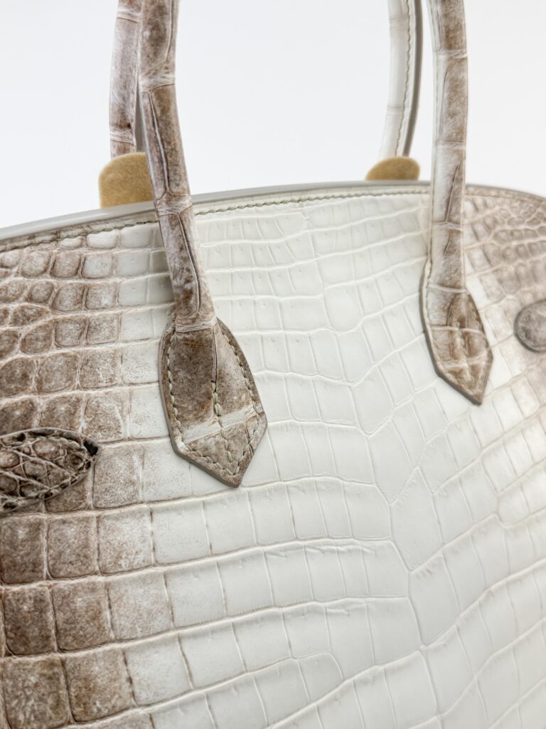 HIMALAYA - Hermès Birkin 30 Matte Crocodile Himalaya Palladium Hardware X Stamp
