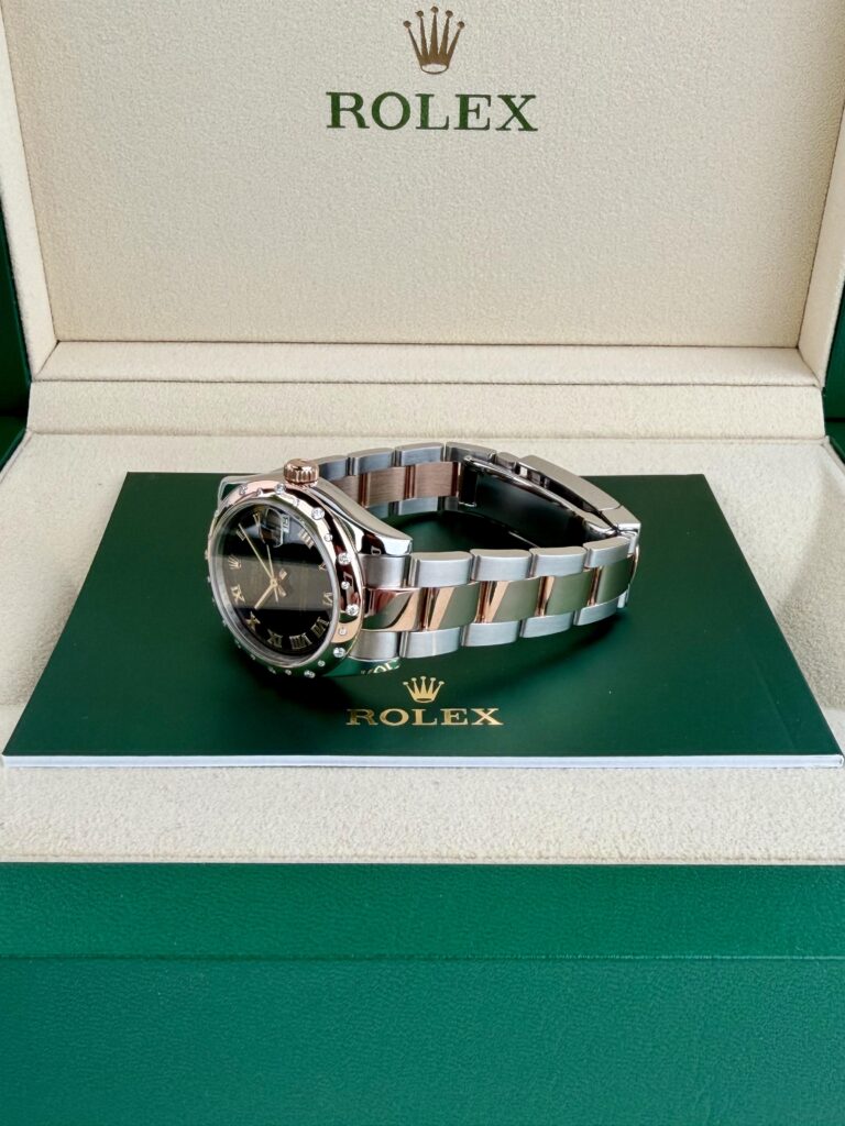 Rolex Datejust 31mm 2012 Black Roman Domed Oyster Preowned 178341