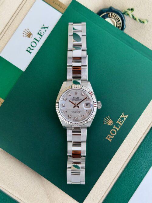 Rolex Datejust 28mm 2017 MOP Pearl Diamond Fluted Oyster 279174