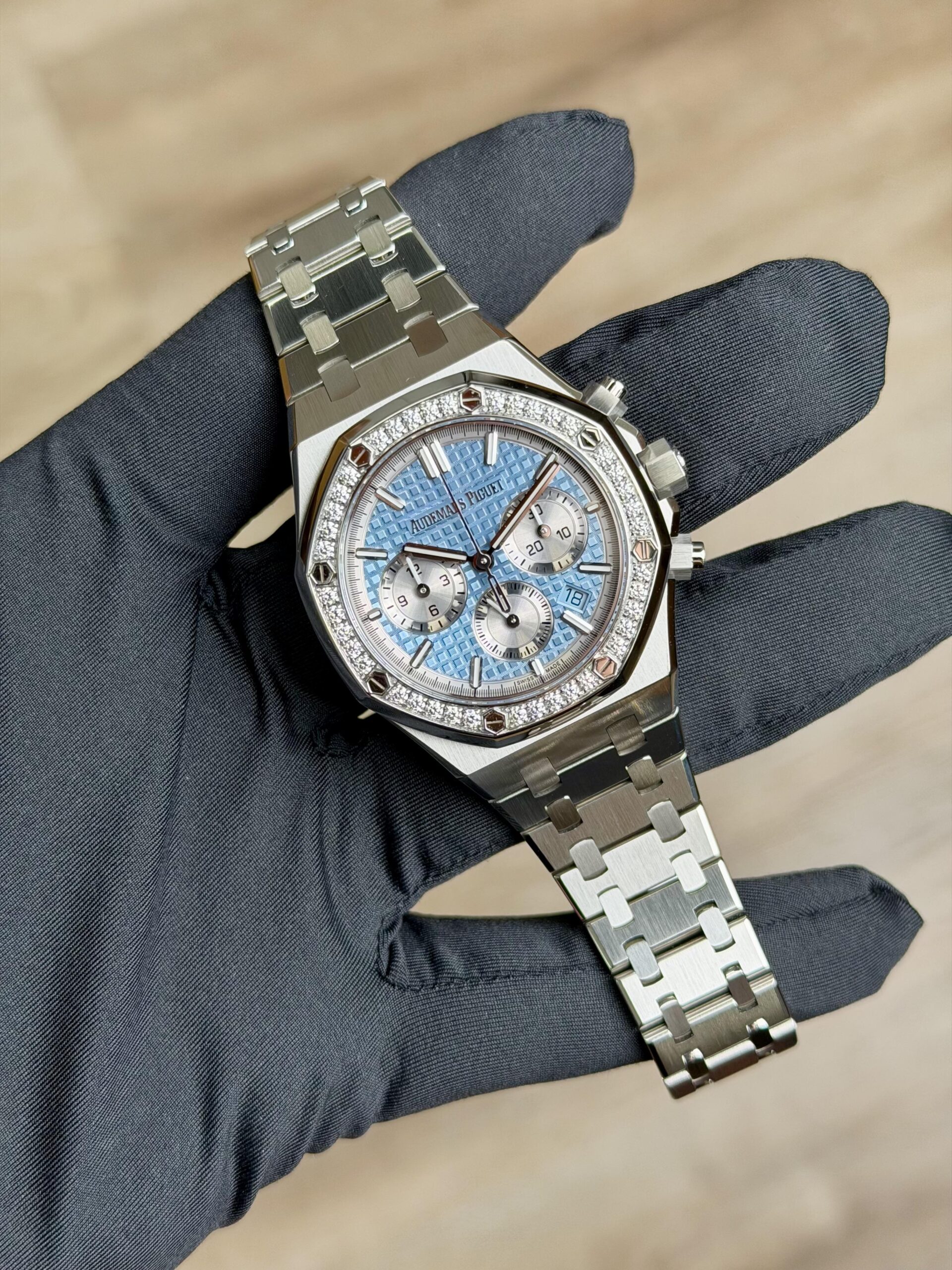Audemars Piguet Royal Oak 38mm 2024 Ice Blue Diamond 26715ST.ZZ.1356ST.01