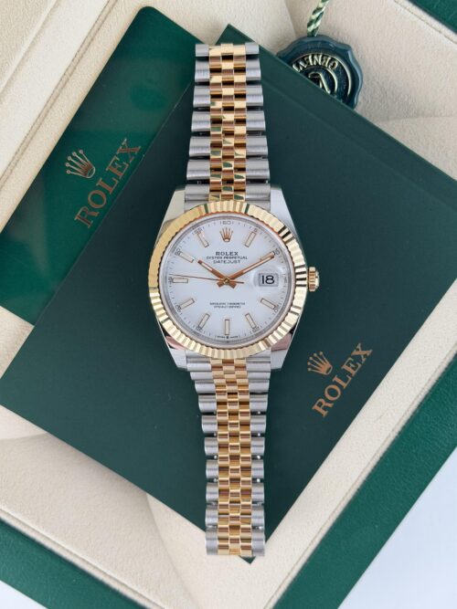 Rolex Datejust 41mm UNWORN 2026 White Index Fluted Jubilee 126333